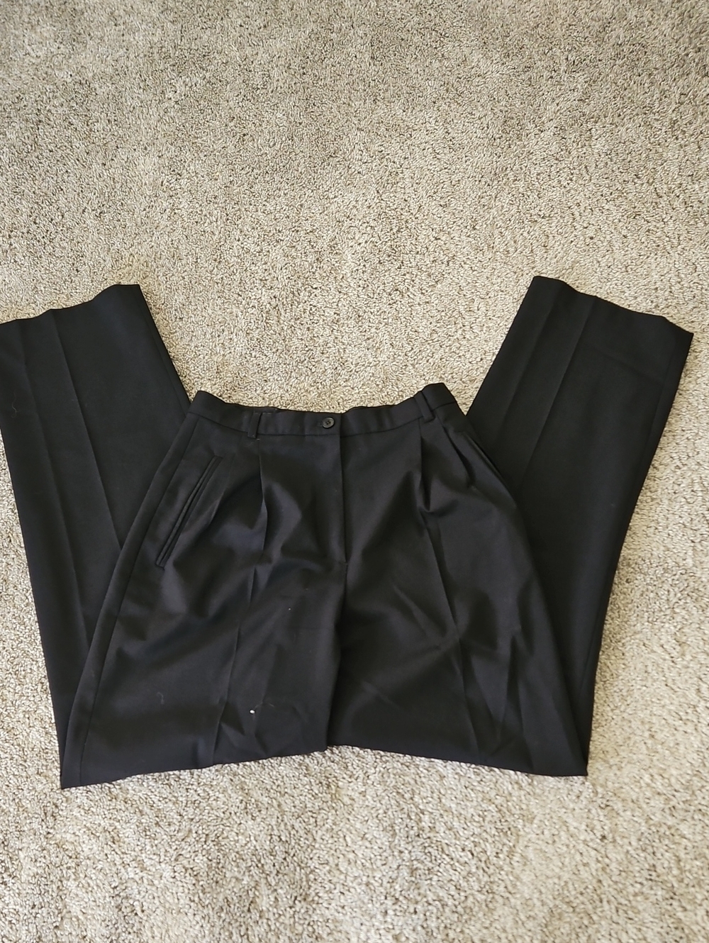 Giorgio Armani Black Pleated Wool Pants Trousers 4